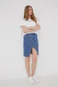 Answear Lab spódnica jeansowa niebieski
