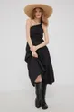 μαύρο Βαμβακερό φόρεμα Answear Lab X limited festival collection BE BRAVE