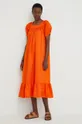 Хлопковое платье Answear Lab оранжевый