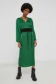 zelená Hodvábne šaty Answear Lab