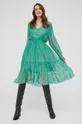 Answear Lab sukienka jedwabna zielony