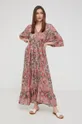 Hodvábne šaty Answear Lab Silk Blended ružová