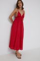 Bavlněné šaty Answear Lab červená
