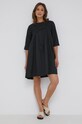 Bavlnené šaty Answear.LAB KC333.w čierna WW22