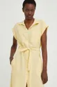 κίτρινο Φόρεμα με λινό Answear Lab