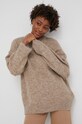 Answear Lab Sweter z wełną 4517.1.KR beżowy WW22