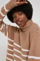 brązowy Answear Lab Sweter z wełną