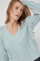 Answear Lab Sweter z wełną MCY03028.1.AJ turkusowy