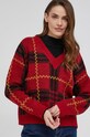 Answear Lab Sweter z wełną 2213.DB czerwony WW22