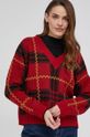 czerwony Answear Lab Sweter z wełną Damski
