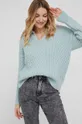 modrá Answear Lab - Vlnený sveter