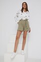 Answear Lab szorty bawełniane fp1713.1.DB zielony WW22