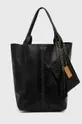 μαύρο Answear Lab Δερμάτινη τσάντα Γυναικεία