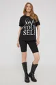 Bavlnené tričko Answear Lab x limitovaná festivalová kolekcia BE BRAVE čierna