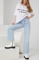 Bavlnené tričko Answear Lab x limitovaná festivalová kolekcia BE BRAVE biela