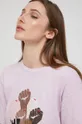 fialová Bavlnené tričko Answear Lab