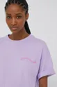fioletowy Answear Lab t-shirt bawełniany