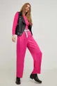 Μπλουζάκι Answear Lab  X limited collection SISTERHOOD ροζ