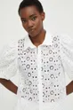 biały Answear Lab koszula bawełniana X kolekcja limitowana BE SHERO
