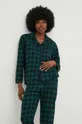 Βαμβακερές πιτζάμες Answear Lab πράσινο