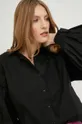 μαύρο Βαμβακερό πουκάμισο Answear Lab X limited collection SISTERHOOD