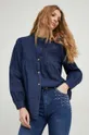 σκούρο μπλε Βαμβακερό πουκάμισο Answear Lab  X limited collection SISTERHOOD