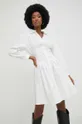 Bavlnené šaty Answear Lab biela