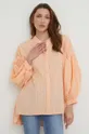 Βαμβακερό πουκάμισο Answear Lab πορτοκαλί