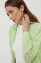 zielony Answear Lab koszula bawełniana X kolekcja limitowana BE SHERO