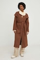 Answear Lab gyapjú kabát SNG77.JS. barna WW23