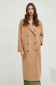 Пальто з вовною Answear Lab коричневий
