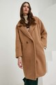 Answear Lab płaszcz wełniany 9935.2h brązowy WW23