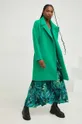 Μάλλινο παλτό Answear Lab πράσινο