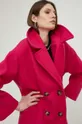rózsaszín Answear Lab gyapjú kabát