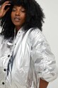 Answear Lab kurtka bomber X kolekcja limitowana SISTERHOOD AK20228.WK srebrny