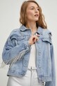 Answear Lab kurtka jeansowa X kolekcja limitowana SISTERHOOD niebieski LR2279.WK