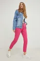 Jeans jakna Answear Lab X limited collection SISTERHOOD modra