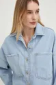 niebieski Answear Lab kurtka jeansowa X kolekcja limitowana SISTERHOOD