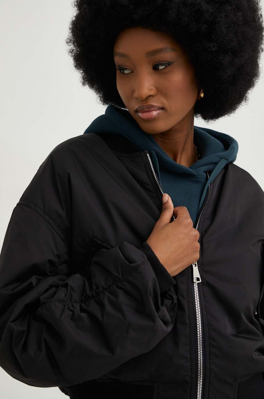 czarny Answear Lab kurtka bomber