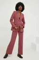 Σακάκι και παντελόνι Answear Lab ροζ