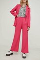 Answear Lab komplet - marynarka i spodnie różowy 9701.js1
