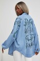 Odzież Answear Lab narzutka X kolekcja limitowana BE SHERO 32185.KK niebieski