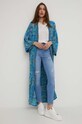 Answear Lab kimono jedwabne K01.WK niebieski WW23