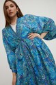 Answear Lab kimono jedwabne niebieski K01.WK