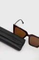 brązowy Answear Lab okulary przeciwsłoneczne POLARYZACJA
