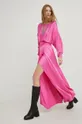 Φούστα Answear Lab  X limited collection SISTERHOOD ροζ