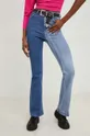 Answear Lab jeansy X kolekcja limitowana SISTERHOOD niebieski