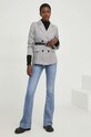 Džíny Answear Lab PREMIUM JEANS X limitovaná kolekce SISTERHOOD d1488.h modrá WW23
