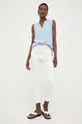 Answear Lab jeansy PREMIUM X kolekcja limitowana BE SHERO biały