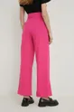 Answear Lab spodnie X kolekcja limitowana SISTERHOOD różowy